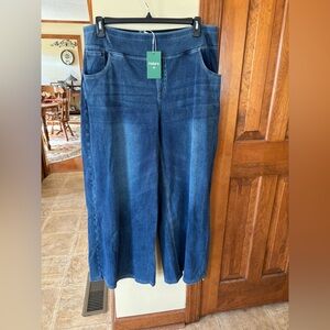 HALARA Women's Dark Blue Flare Jeans